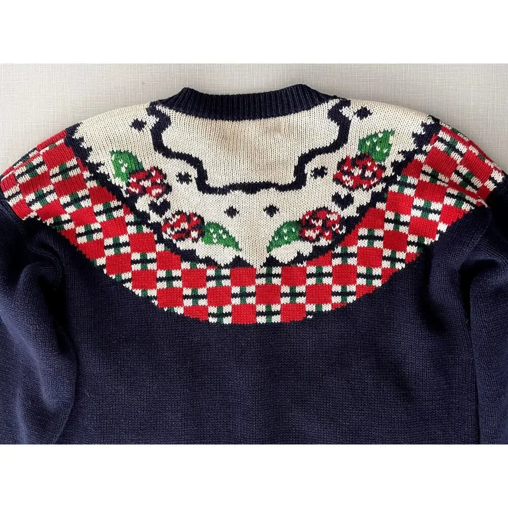The Eagle's Eye L Americana Cardigan Sweater 90s Vintage Patriotic 4th of July - Picture 10 of 12